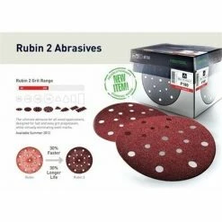 Festool Rubin 2 120 Grit Raw Wood Delta Sanding Pad - 93mm (50 Pack)