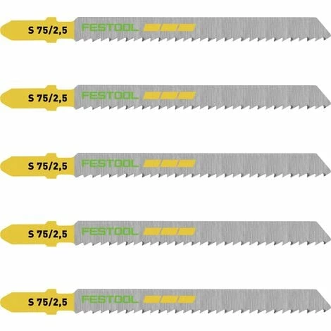 Festool Wood Jigsaw Blade S 75/2.5/5 (5 Pack) Festool Wood Jigsaw Blade S 75/2.5/5 (5 Pack) -FESTOOL Sales Store 67576446 1